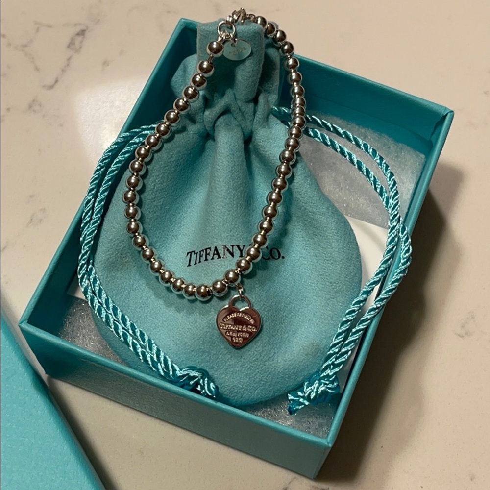 Heart Tag Bead Bracelet